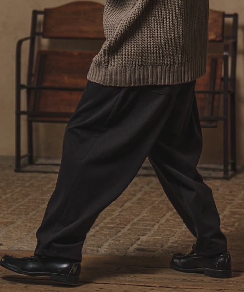 CAMBIO(カンビオ)の「mp10215-Melton Wide Easy Pants イージーパンツ(その他パンツ・メンズ・アイボリー/カーキ/ブラック・M/L)」の21枚目の写真