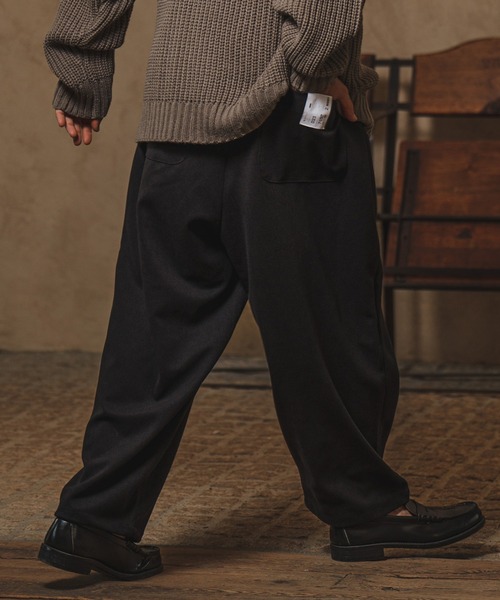 CAMBIO(カンビオ)の「mp10215-Melton Wide Easy Pants イージーパンツ(その他パンツ・メンズ・アイボリー/カーキ/ブラック・M/L)」の4枚目の写真