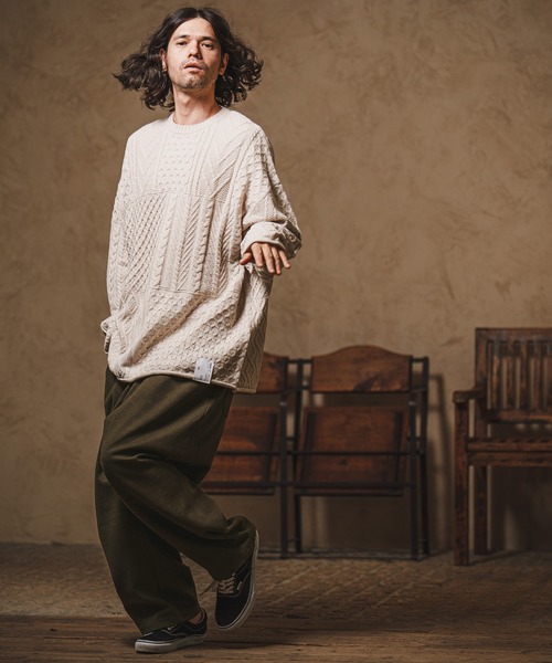 CAMBIO(カンビオ)の「mp10215-Melton Wide Easy Pants イージーパンツ(その他パンツ・メンズ・アイボリー/カーキ/ブラック・M/L)」の22枚目の写真