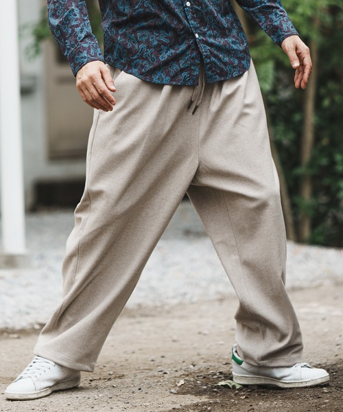 CAMBIO(カンビオ)の「mp10215-Melton Wide Easy Pants イージーパンツ(その他パンツ・メンズ・アイボリー/カーキ/ブラック・M/L)」の9枚目の写真