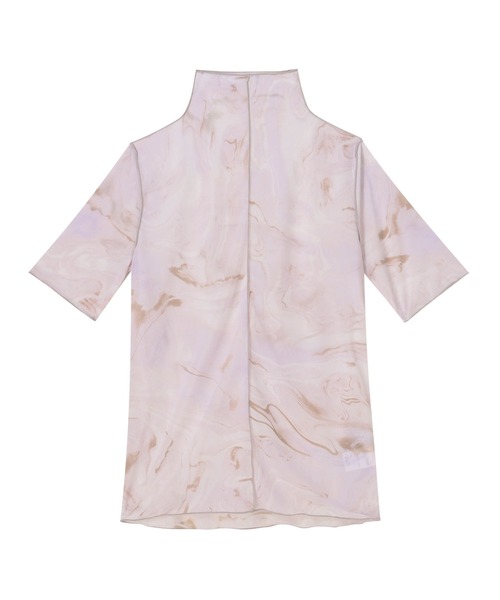 Settimissimo（セッティミッシモ）の「マーブル柄アウトシームシアープルオーバー（Tシャツ/カットソー・レディース・ベージュ/ラベンダー・FREE）」の3枚目の写真