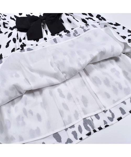 BeBe(ベベ)の「BeBe/レオパードアニマルプリントリボン付ワンピース(90~150cm)(ワンピース・キッズ・ホワイト系その他・110/120/130/140/150/90/100)」の11枚目の写真