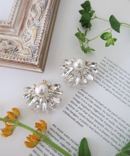 Placebo（プラシーボ）の「シャルム パールビジューイヤリング（イヤリング・レディース・クリア・FREE）」の3枚目の写真