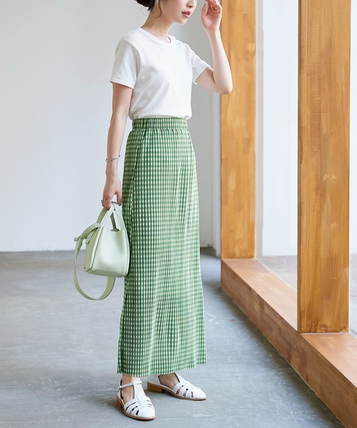 KOBE LETTUCE(コウベレタス)の「セルフカットOKチェック柄スカート(スカート・レディース・イエロー/グリーン/ブラック・FREE)」の8枚目の写真