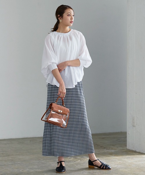 KOBE LETTUCE(コウベレタス)の「セルフカットOKチェック柄スカート(スカート・レディース・イエロー/グリーン/ブラック・FREE)」の11枚目の写真