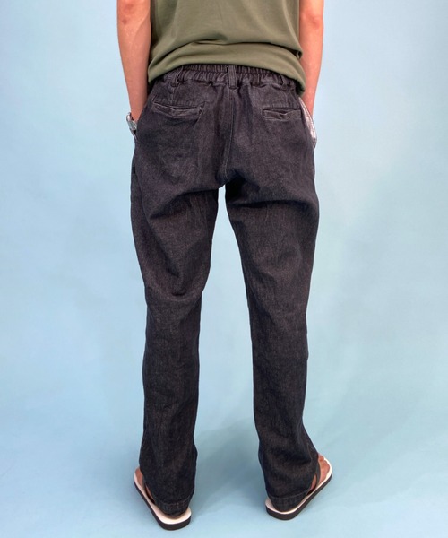 Quiksilver(クイックシルバー)の「QUIKSILVER/クイックシルバー デニムパンツ ワイドデニム/テーパード ワンポイント 刺繍ロゴ QPT225071(デニムパンツ・メンズ・ブラック/ブルー・M/L)」の7枚目の写真