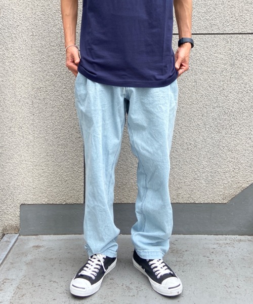 Quiksilver(クイックシルバー)の「QUIKSILVER/クイックシルバー デニムパンツ ワイドデニム/テーパード ワンポイント 刺繍ロゴ QPT225071(デニムパンツ・メンズ・ブラック/ブルー・M/L)」の11枚目の写真
