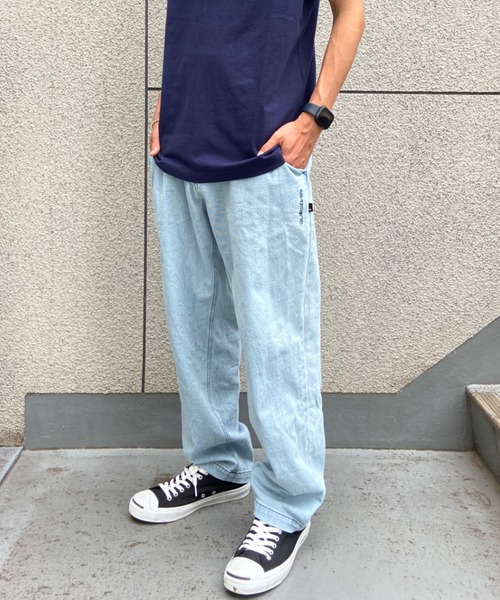Quiksilver(クイックシルバー)の「QUIKSILVER/クイックシルバー デニムパンツ ワイドデニム/テーパード ワンポイント 刺繍ロゴ QPT225071(デニムパンツ・メンズ・ブラック/ブルー・M/L)」の14枚目の写真