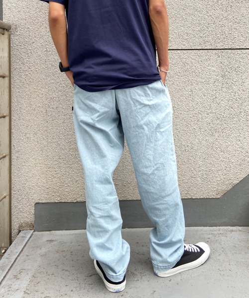 Quiksilver(クイックシルバー)の「QUIKSILVER/クイックシルバー デニムパンツ ワイドデニム/テーパード ワンポイント 刺繍ロゴ QPT225071(デニムパンツ・メンズ・ブラック/ブルー・M/L)」の16枚目の写真