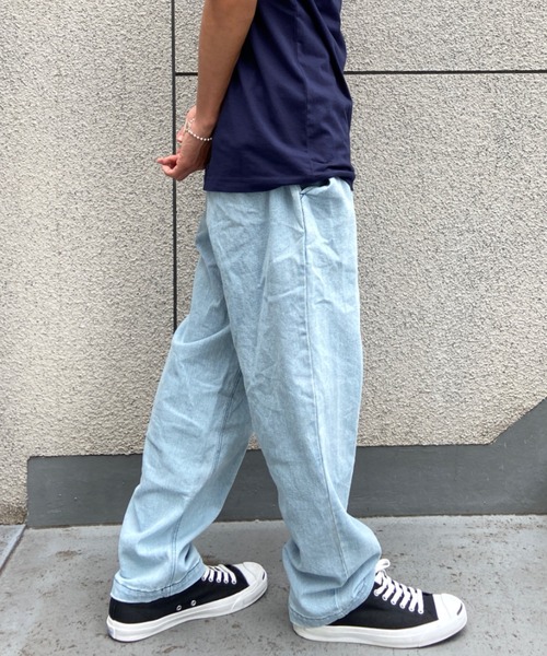 Quiksilver(クイックシルバー)の「QUIKSILVER/クイックシルバー デニムパンツ ワイドデニム/テーパード ワンポイント 刺繍ロゴ QPT225071(デニムパンツ・メンズ・ブラック/ブルー・M/L)」の17枚目の写真