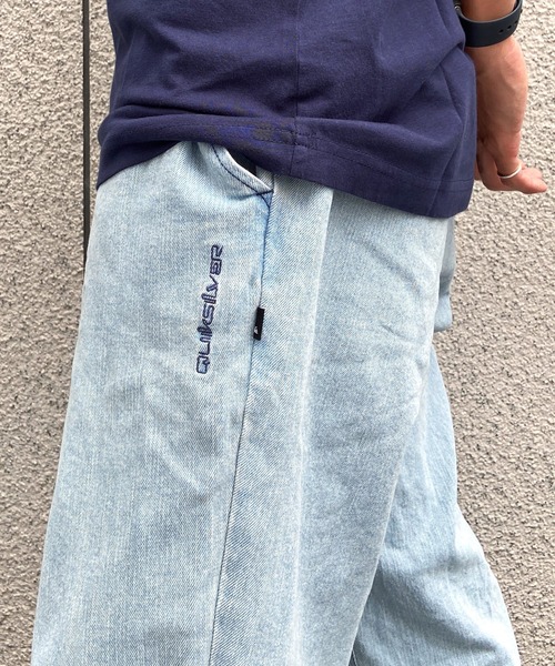 Quiksilver(クイックシルバー)の「QUIKSILVER/クイックシルバー デニムパンツ ワイドデニム/テーパード ワンポイント 刺繍ロゴ QPT225071(デニムパンツ・メンズ・ブラック/ブルー・M/L)」の15枚目の写真