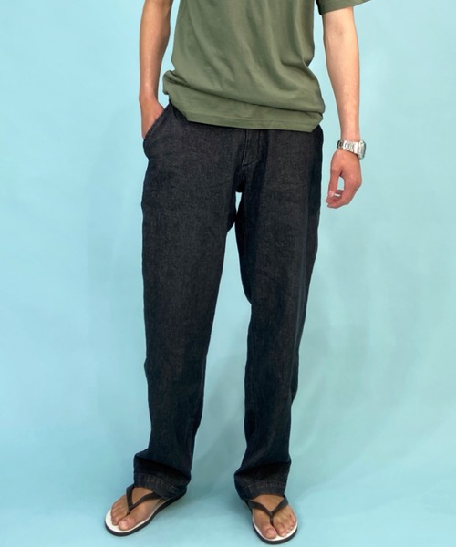 Quiksilver(クイックシルバー)の「QUIKSILVER/クイックシルバー デニムパンツ ワイドデニム/テーパード ワンポイント 刺繍ロゴ QPT225071(デニムパンツ・メンズ・ブラック/ブルー・M/L)」の22枚目の写真
