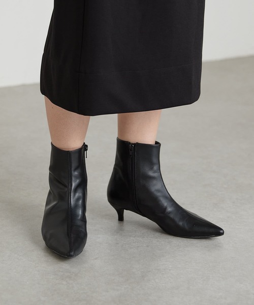 PAPILLONNER(パピヨネ)の「ポインテッドブーティー/PAPILLONNER/パピヨネ(ブーツ・レディース・ブラック/ベージュ・38/36/37)」の3枚目の写真