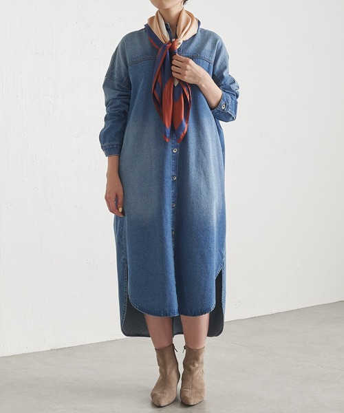 COLLAGE GALLARDAGALANTE(コラージュガリャルダガランテ)の「マルチスクエアスカーフ/PAPILLONNER/パピヨネ(バンダナ/スカーフ・レディース・ネイビー/オレンジ・FREE)」の22枚目の写真