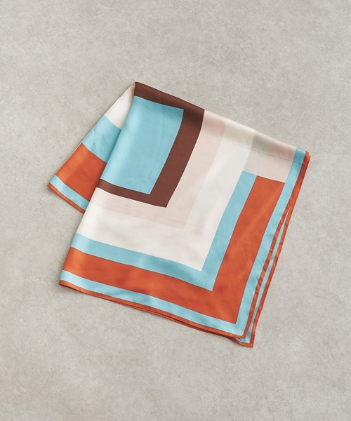 COLLAGE GALLARDAGALANTE(コラージュガリャルダガランテ)の「マルチスクエアスカーフ/PAPILLONNER/パピヨネ(バンダナ/スカーフ・レディース・ネイビー/オレンジ・FREE)」の20枚目の写真