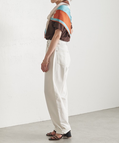 COLLAGE GALLARDAGALANTE(コラージュガリャルダガランテ)の「マルチスクエアスカーフ/PAPILLONNER/パピヨネ(バンダナ/スカーフ・レディース・ネイビー/オレンジ・FREE)」の19枚目の写真