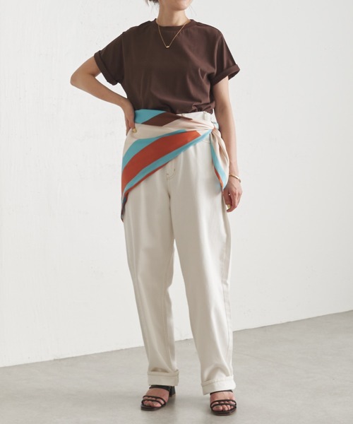 COLLAGE GALLARDAGALANTE(コラージュガリャルダガランテ)の「マルチスクエアスカーフ/PAPILLONNER/パピヨネ(バンダナ/スカーフ・レディース・ネイビー/オレンジ・FREE)」の14枚目の写真