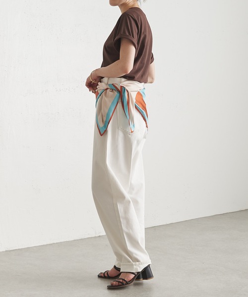 COLLAGE GALLARDAGALANTE(コラージュガリャルダガランテ)の「マルチスクエアスカーフ/PAPILLONNER/パピヨネ(バンダナ/スカーフ・レディース・ネイビー/オレンジ・FREE)」の10枚目の写真