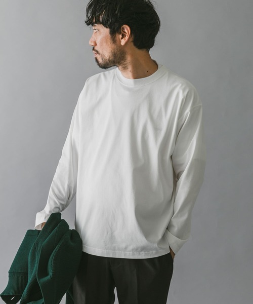 URBAN RESEARCH DOORS(アーバンリサーチドアーズ)の「Quick dry ボックスロングスリーブTシャツ(Tシャツ/カットソー・メンズ・グリーン/ネイビー/グレー/ホワイト・MEDIUM/X-LARGE/LARGE)」の7枚目の写真
