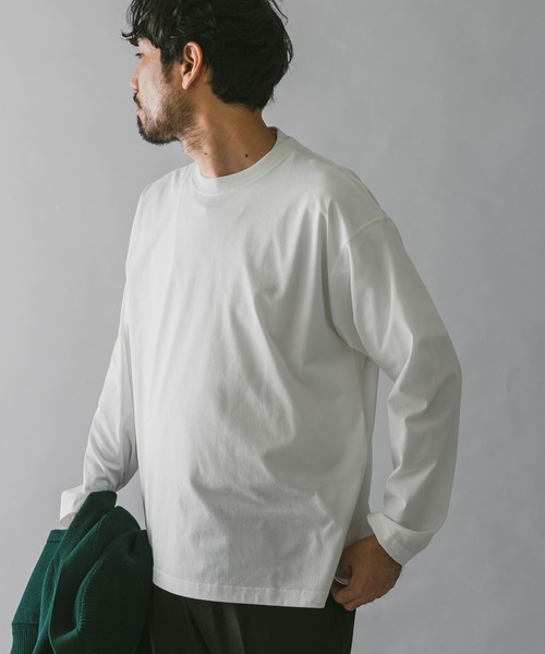 URBAN RESEARCH DOORS(アーバンリサーチドアーズ)の「Quick dry ボックスロングスリーブTシャツ(Tシャツ/カットソー・メンズ・グリーン/ネイビー/グレー/ホワイト・MEDIUM/X-LARGE/LARGE)」の8枚目の写真