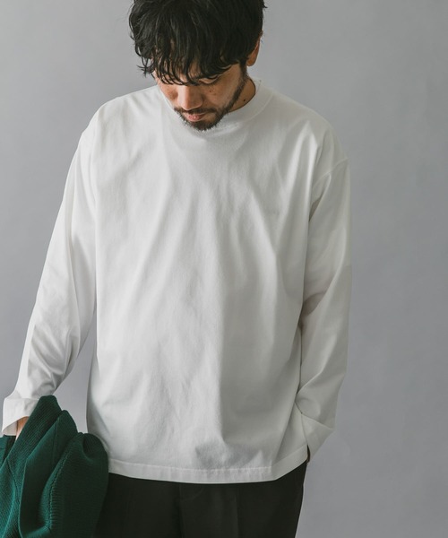 URBAN RESEARCH DOORS(アーバンリサーチドアーズ)の「Quick dry ボックスロングスリーブTシャツ(Tシャツ/カットソー・メンズ・グリーン/ネイビー/グレー/ホワイト・MEDIUM/X-LARGE/LARGE)」の10枚目の写真