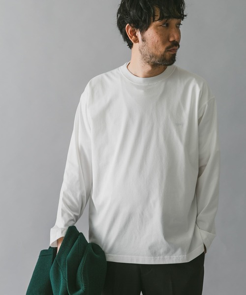 URBAN RESEARCH DOORS(アーバンリサーチドアーズ)の「Quick dry ボックスロングスリーブTシャツ(Tシャツ/カットソー・メンズ・グリーン/ネイビー/グレー/ホワイト・MEDIUM/X-LARGE/LARGE)」の11枚目の写真