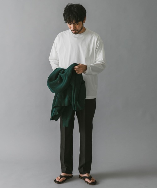 URBAN RESEARCH DOORS(アーバンリサーチドアーズ)の「Quick dry ボックスロングスリーブTシャツ(Tシャツ/カットソー・メンズ・グリーン/ネイビー/グレー/ホワイト・MEDIUM/X-LARGE/LARGE)」の12枚目の写真