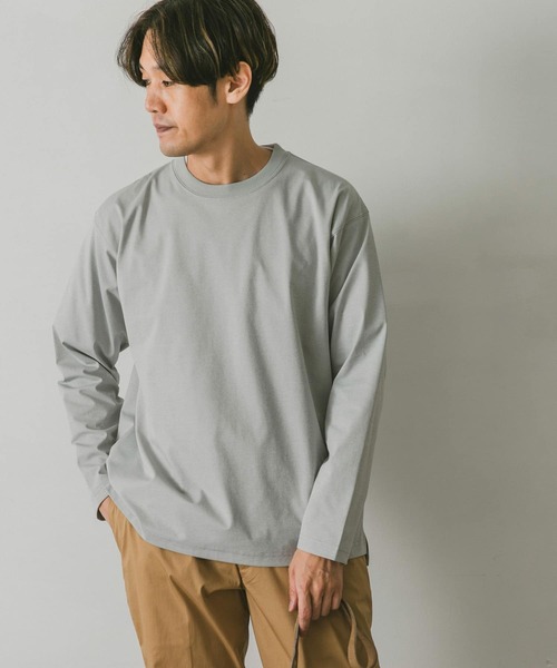 URBAN RESEARCH DOORS(アーバンリサーチドアーズ)の「Quick dry ボックスロングスリーブTシャツ(Tシャツ/カットソー・メンズ・グリーン/ネイビー/グレー/ホワイト・MEDIUM/X-LARGE/LARGE)」の17枚目の写真