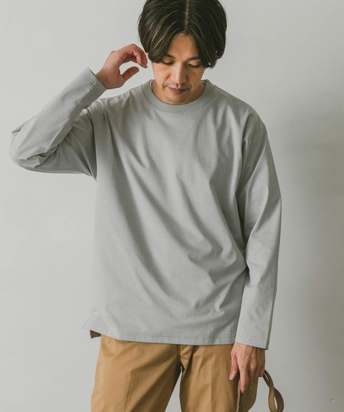 URBAN RESEARCH DOORS(アーバンリサーチドアーズ)の「Quick dry ボックスロングスリーブTシャツ(Tシャツ/カットソー・メンズ・グリーン/ネイビー/グレー/ホワイト・MEDIUM/X-LARGE/LARGE)」の18枚目の写真