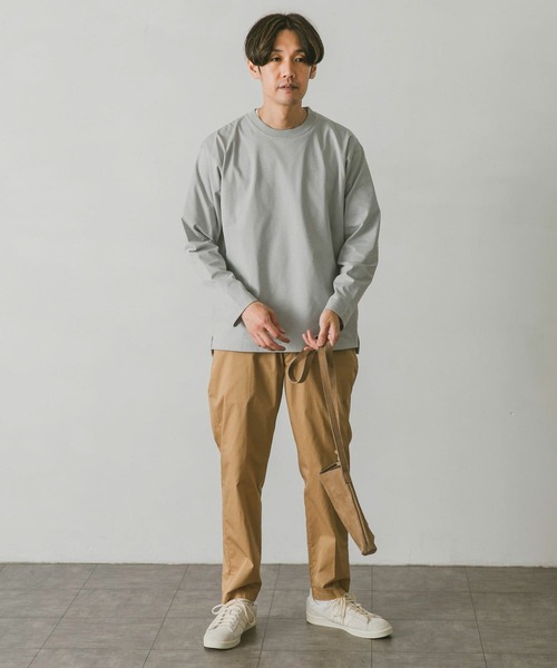 URBAN RESEARCH DOORS(アーバンリサーチドアーズ)の「Quick dry ボックスロングスリーブTシャツ(Tシャツ/カットソー・メンズ・グリーン/ネイビー/グレー/ホワイト・MEDIUM/X-LARGE/LARGE)」の21枚目の写真