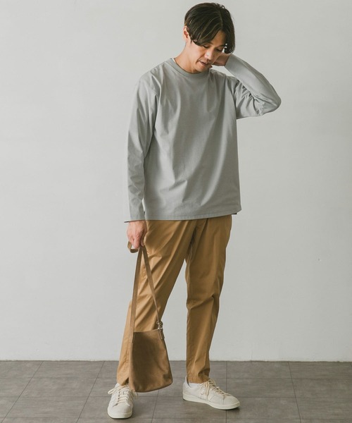 URBAN RESEARCH DOORS(アーバンリサーチドアーズ)の「Quick dry ボックスロングスリーブTシャツ(Tシャツ/カットソー・メンズ・グリーン/ネイビー/グレー/ホワイト・MEDIUM/X-LARGE/LARGE)」の22枚目の写真