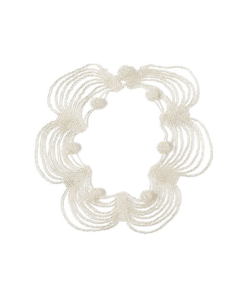 Ray BEAMS(レイビームス)の「designsix LONDON × Ray BEAMS / 別注 フリル ビーズ ネックレス(ネックレス・レディース・シルバー/イエロー/サックスブルー/ピンク・ONE SIZE)」の21枚目の写真