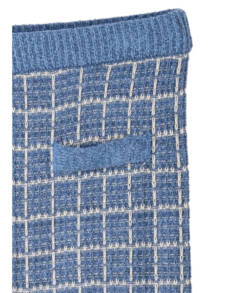 earth music&ecology(アースミュージックアンドエコロジー)の「ニットツイードスカート(スカート・レディース・ブラック/サックスブルー・S/M)」の9枚目の写真