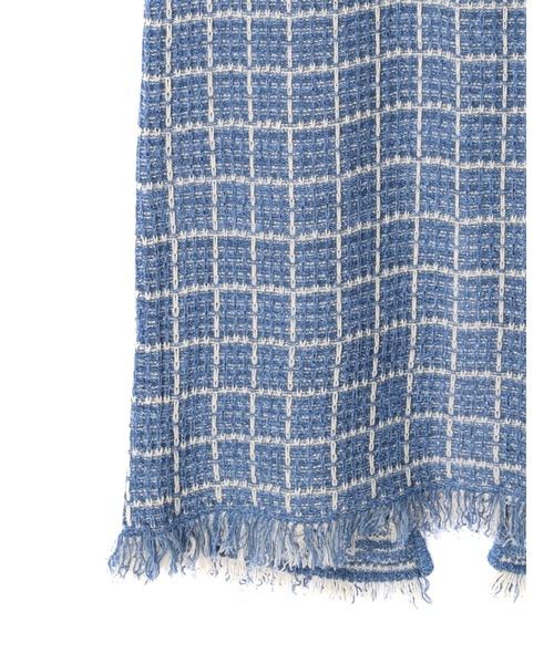 earth music&ecology(アースミュージックアンドエコロジー)の「ニットツイードスカート(スカート・レディース・ブラック/サックスブルー・S/M)」の11枚目の写真