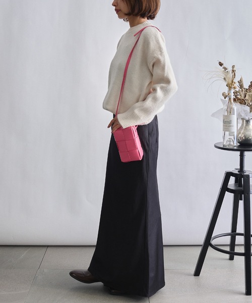 SETUP7(セットアップセブン)の「【SETUP7】イントレチャートPUレザーショルダーバッグ KNF ※(ショルダーバッグ・レディース・ピンク/イエロー/ブルー/グリーン/ブラック/ホワイト・FREE)」の11枚目の写真