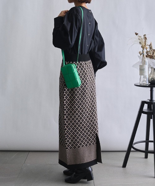 SETUP7(セットアップセブン)の「【SETUP7】イントレチャートPUレザーショルダーバッグ KNF ※(ショルダーバッグ・レディース・ピンク/イエロー/ブルー/グリーン/ブラック/ホワイト・FREE)」の17枚目の写真