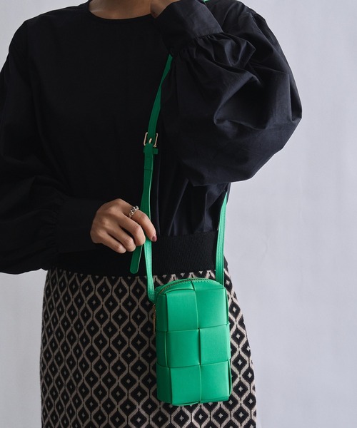 SETUP7(セットアップセブン)の「【SETUP7】イントレチャートPUレザーショルダーバッグ KNF ※(ショルダーバッグ・レディース・ピンク/イエロー/ブルー/グリーン/ブラック/ホワイト・FREE)」の15枚目の写真