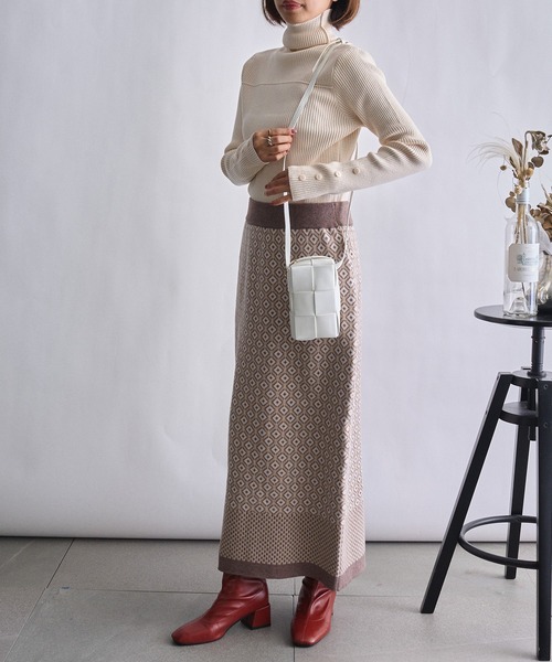 SETUP7(セットアップセブン)の「【SETUP7】イントレチャートPUレザーショルダーバッグ KNF ※(ショルダーバッグ・レディース・ピンク/イエロー/ブルー/グリーン/ブラック/ホワイト・FREE)」の14枚目の写真