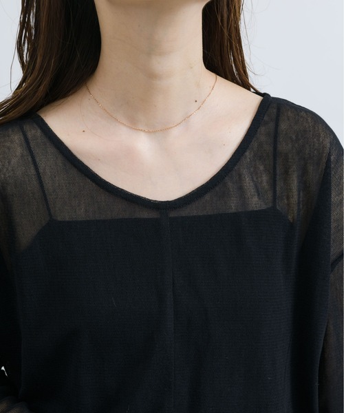 NEUNA（ヌナ）の「【大人レディの透け感。】4WAYシアーロングカットソー（Tシャツ/カットソー・レディース・アイボリー/ブラック/ブラウン・FREE）」の17枚目の写真