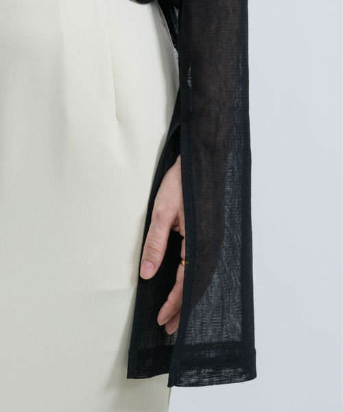 NEUNA（ヌナ）の「【大人レディの透け感。】4WAYシアーロングカットソー（Tシャツ/カットソー・レディース・アイボリー/ブラック/ブラウン・FREE）」の22枚目の写真