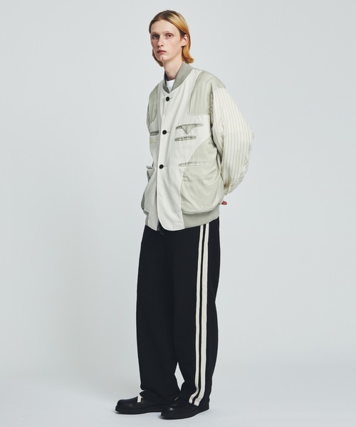 ANEI（アーネイ）の「ISLE JOGGER STRIPES / AN0222_S1004（スウェットパンツ・メンズ・ブラック・3/2）」の3枚目の写真