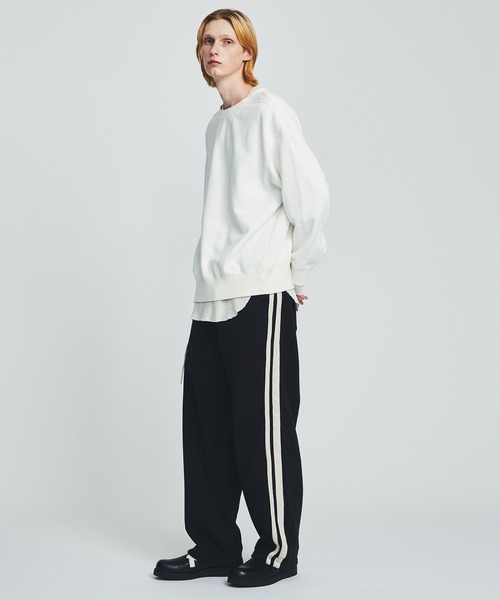 ANEI（アーネイ）の「ISLE JOGGER STRIPES / AN0222_S1004（スウェットパンツ・メンズ・ブラック・3/2）」の6枚目の写真