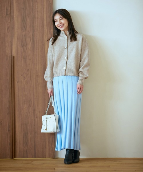 VIS（ビス）の「【洗える】レトロ釦ボリュームスリーブカーディガン（カーディガン/ボレロ・レディース・ブラック/ベージュ/オフホワイト/オレンジ系その他/イエロー/グレー・S/M）」の13枚目の写真