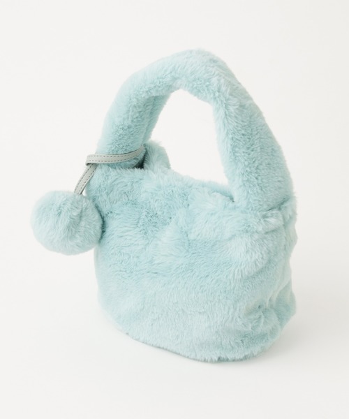 one after another NICE CLAUP(ワンアフターアナザーナイスクラップ)の「ふわふわファーBag(ハンドバッグ・レディース・ピンク/アイボリー/ミント・FREE)」の2枚目の写真