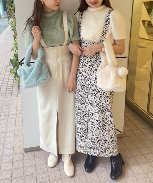 one after another NICE CLAUP(ワンアフターアナザーナイスクラップ)の「ふわふわファーBag(ハンドバッグ・レディース・ピンク/アイボリー/ミント・FREE)」の11枚目の写真