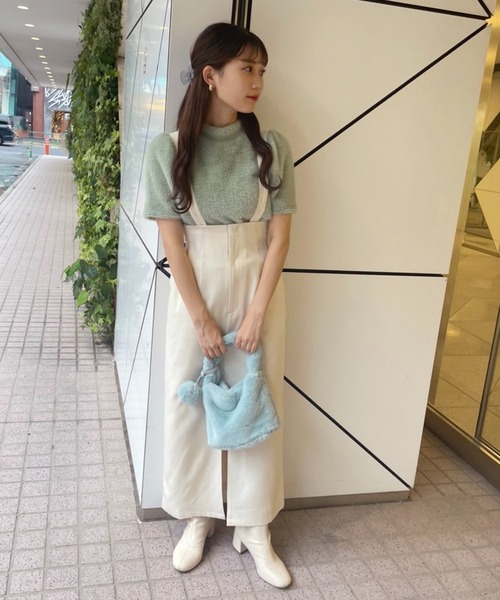 one after another NICE CLAUP(ワンアフターアナザーナイスクラップ)の「ふわふわファーBag(ハンドバッグ・レディース・ピンク/アイボリー/ミント・FREE)」の8枚目の写真