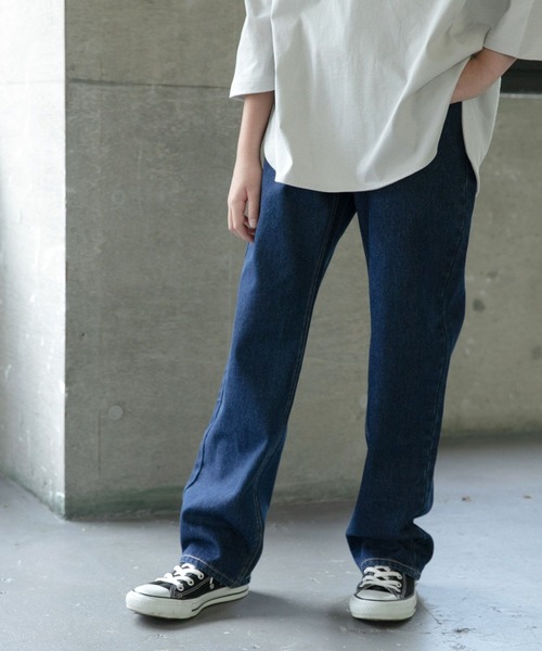 GLOBAL WORK（グローバルワーク）の「大人見えデニムパンツ/AND YUA ANY/299299（デニムパンツ・キッズ・ライトブルー/ネイビー・150cm/160cm）」の10枚目の写真