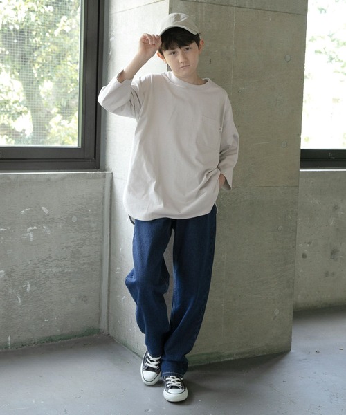 GLOBAL WORK（グローバルワーク）の「大人見えデニムパンツ/AND YUA ANY/299299（デニムパンツ・キッズ・ライトブルー/ネイビー・150cm/160cm）」の8枚目の写真