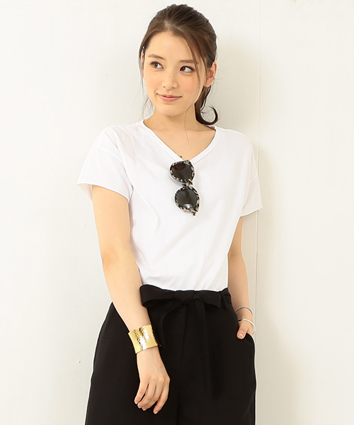 Demi-Luxe BEAMS（デミルクス ビームス）の「ALTERNATIVE /  コットンジャージー ロッカー Tシャツ（Tシャツ/カットソー・レディース・ホワイト・SMALL/MEDIUM）」の16枚目の写真