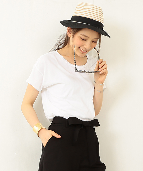 Demi-Luxe BEAMS（デミルクス ビームス）の「ALTERNATIVE /  コットンジャージー ロッカー Tシャツ（Tシャツ/カットソー・レディース・ホワイト・SMALL/MEDIUM）」の14枚目の写真